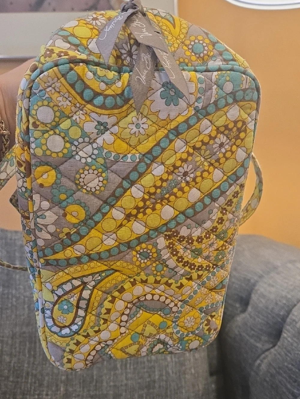 Vera Bradley Lemon Parfait Cosmetic Bag